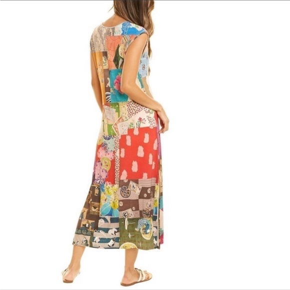 Johnny Was Multicolor Patchwork Midi Dress - Picture 3 of 8
